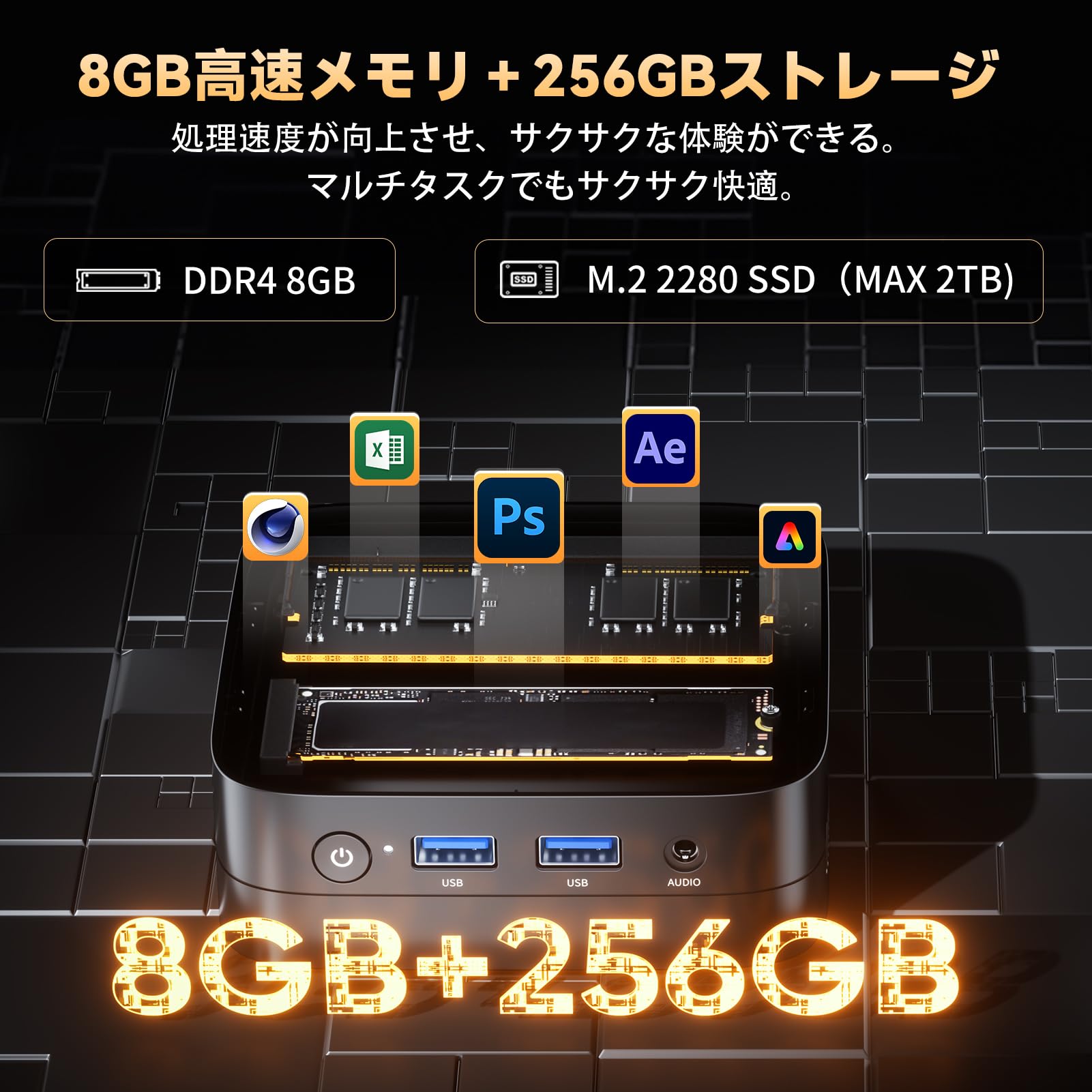 Amazon.co.jp: NiPoGi ミニpc【2026新モデル・業界超ミニ】AMD Ryzen